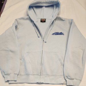 Harley Davidson Light Blue Fleece Hoodie Women's Size S